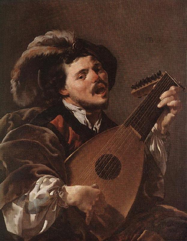 TERBRUGGHEN, Hendrick Lute Player awr oil painting image